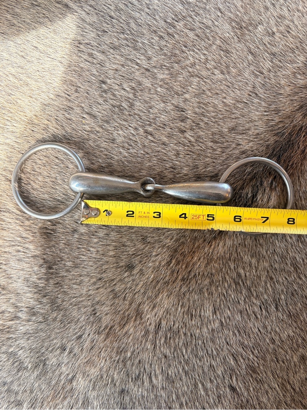 Stainless Steel Loose Ring Copper Mouth Snaffle Bit - Silver